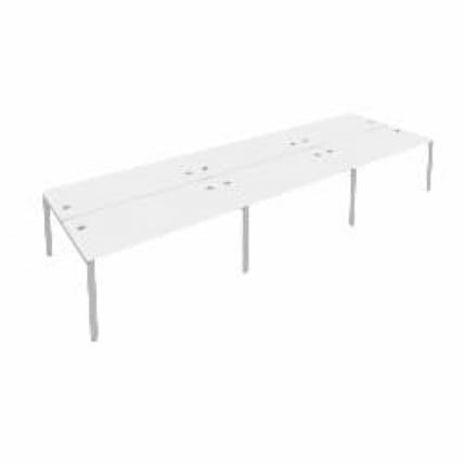 Рабочая станция на 6 раб.места Metal System Б.СМ-6.4 Белый/Серый_0