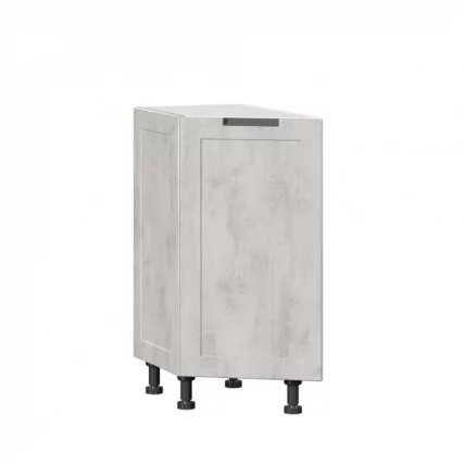 Тумба кухонная окончание 350 Джамис ЛД 296.220.000.013 Белый Белый камень_0