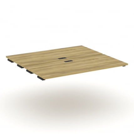 Двойной стол-приставка к двум опорным тумбам/шкафам CONCEPT CN.DSPR-008 Дуб Винченцо Черный_0