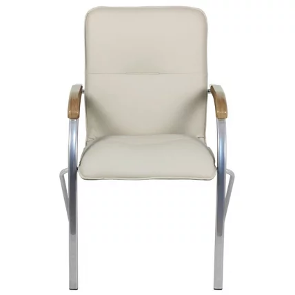 Кресло для приемных Samba хром кожзам Бежевый_4