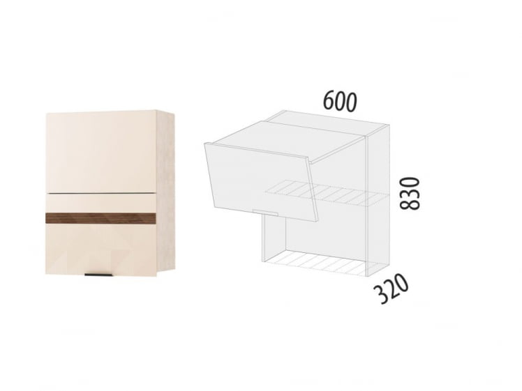 Шкаф-сушка кухонный (с системой плавного закрывания) Дакота 103.41.1_1