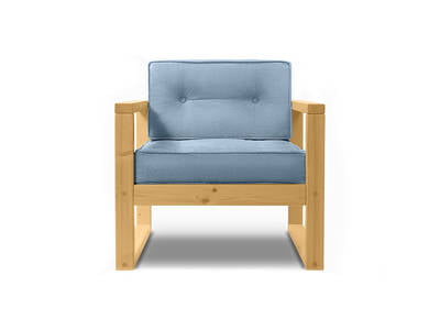 Диван одноместный DEmoku Д-1 бежевый-темный дуб_2