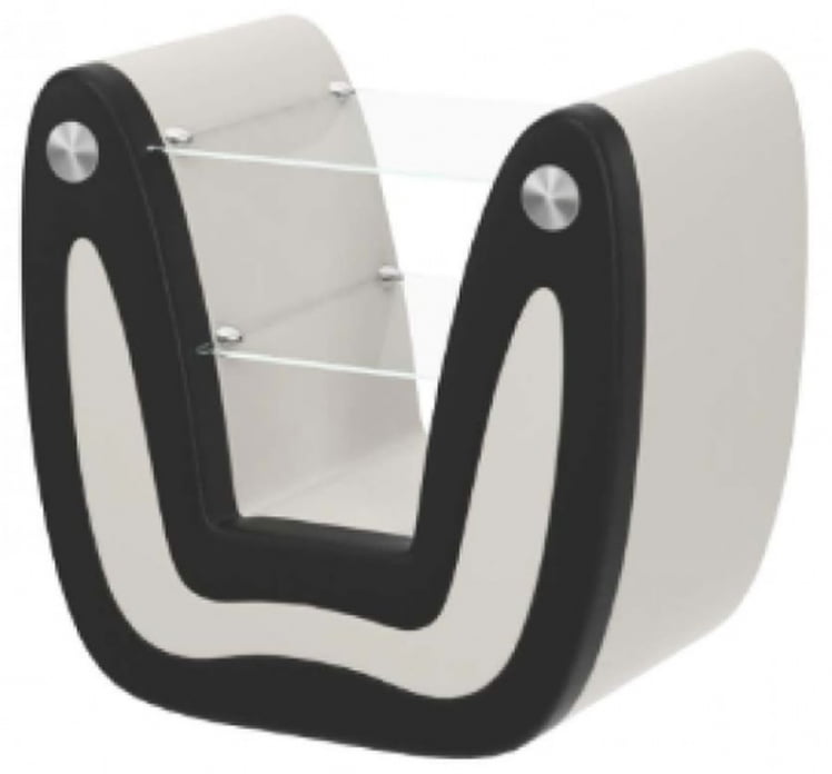 Тумба прикроватная с 2-мя полками №4 Белая_0