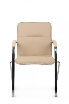Стул Самба с пластиковыми подлокотниками SMB-03H Хром гальв. Бежевый_7