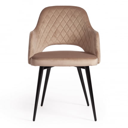 Кресло VALKYRIA (mod. 711) ткань/металл, 55х55х80 см, высота до сиденья 48 см, бежевый barkhat 5/черный_4