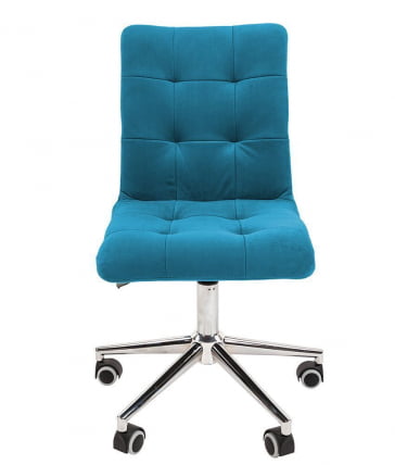 Кресло для оператора CHAIRMAN 030 chrome ткань T-75 Бирюзовый_1