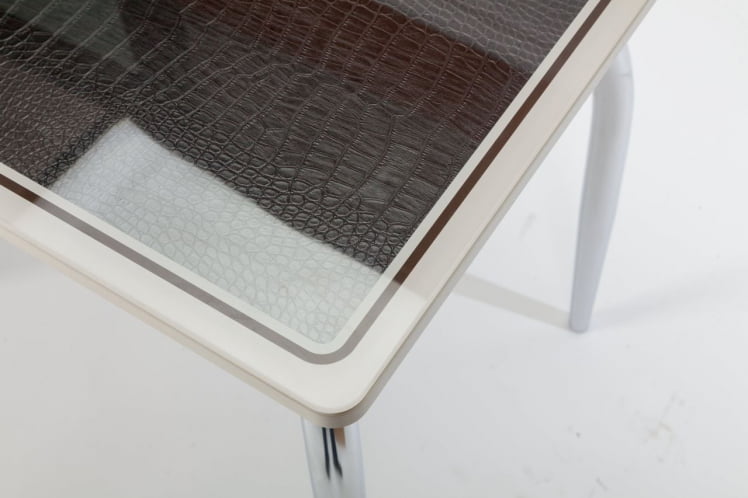 Стол обеденный Аспен КЗ(6195) крем,крокодил коричневый_8