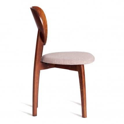 Стул DIAMANTE мягкое сидение бук, 42x42x85см, коричневый, ткань wool caramel, бежевый_1