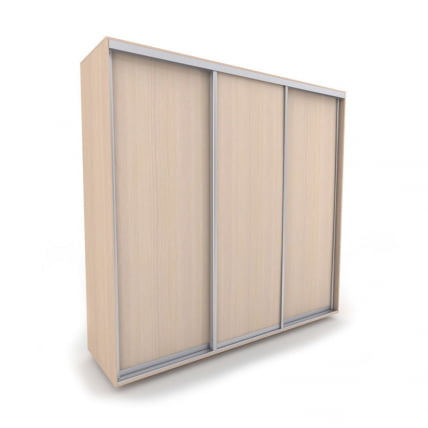 Шкаф-купе 3-х дверный Акцент-Сим Д 1800х600 Дуб молочный_0