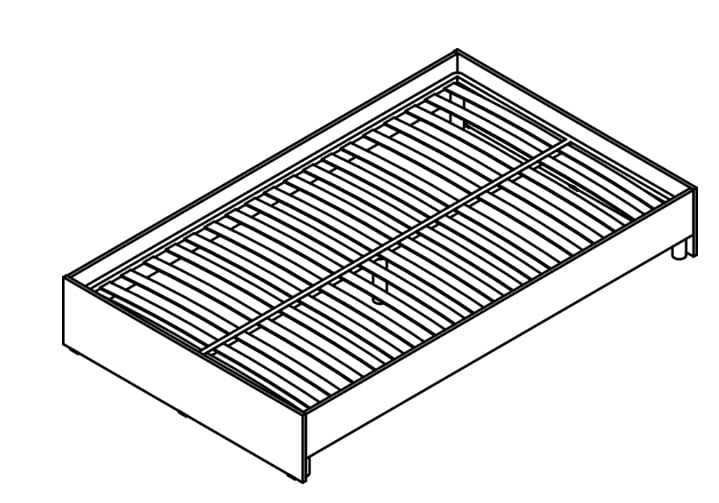 Кровать без изголовья KBW 2012 Белый_1