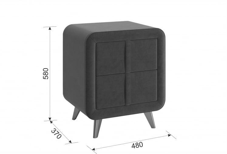 Тумба прикроватная Софи 2 TM-001.2 сосна (велюр)_1