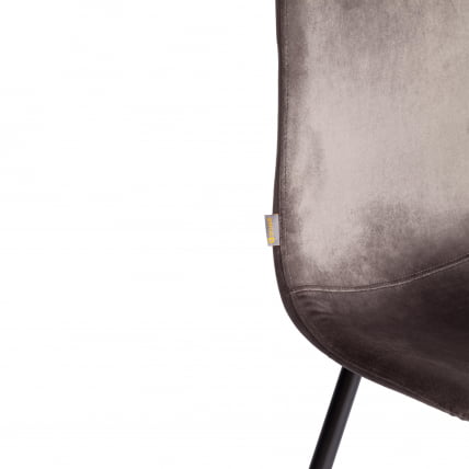 Стул BREEZE (mod. JSC-58) Велюр/металл , 44 х 53 х 86 см, Dark grey (темно-серый) HLR24 / черный_7