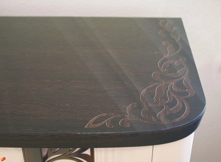 Комплект мебели для спальни Катрин №05 Дуб венге Белый песок Санчо крем Браун вуд_7