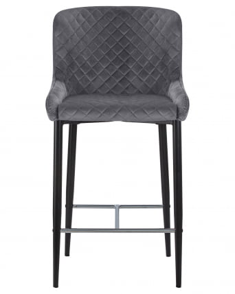 Стул полубарный DOBRIN CHRISTIAN 65 Темно-серый велюр V108-91_5