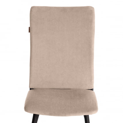 Стул обеденный La Rousse (2 шт. в упаковке) NEW, велюр, бежевый/черный, 7, 45х55х93 см_5