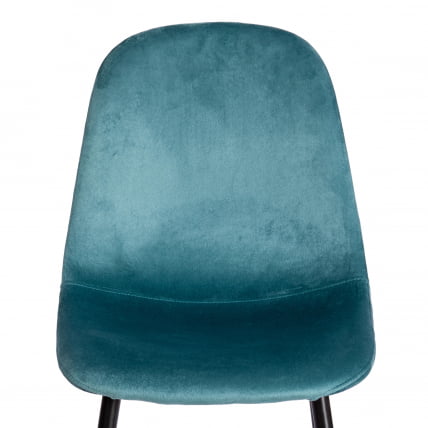 Стул BREEZE (mod. 4724) вельвет/металл, 44 х 53 х 87 см, Light pale green (темно-бирюзовый ) HLR60 / черный_5