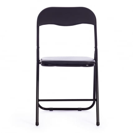 Стул FOLDER 2 (mod. 2009A) / 1 шт. в упаковке пластик/металл/эко кожа, 45 х 46 х 78 см , Black (Черный) / Black (Черный)_3