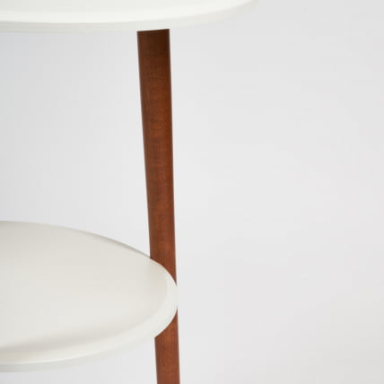 Подставка FLORISTE МДФ/дерево, 55*55*77 см, Белый (ножки орех)_2