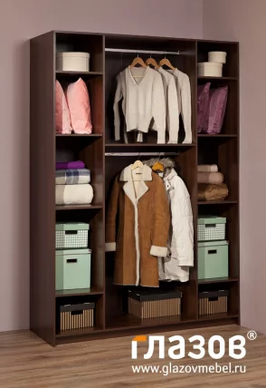 Шкаф для одежды и белья Sherlock 60 Орех шоколадный (спальня)_1