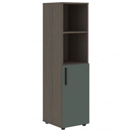 Шкаф-колонка с глухой малой дверью (правый) VELION VMCS 40.5 R Нефрит Дуб Сильвер_0