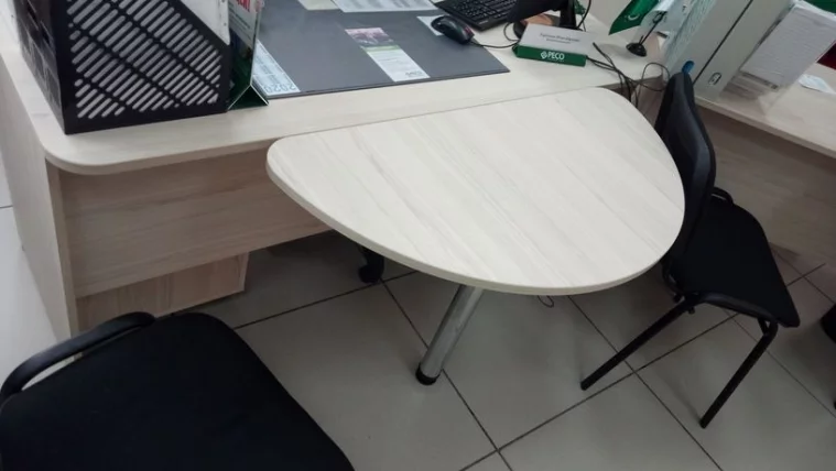 Приставка-полукруг для двух угловых столов Glassy 2.20 Туя_2