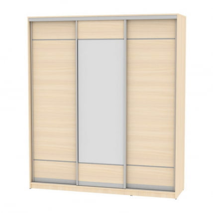 Шкаф-купе B-230х200х60-1(ДМ-D7D8D7)_0