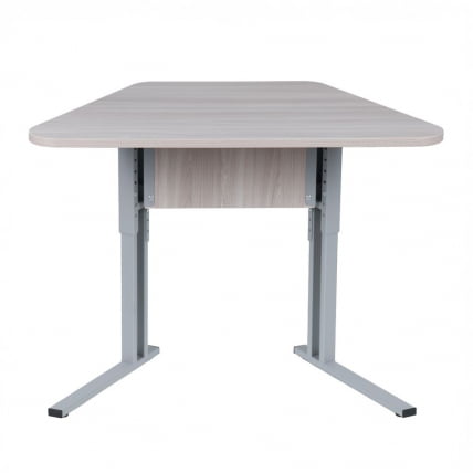 Парта одноместная трапециевидная столешница (рост 3-7) Серый/Металл Серый_1