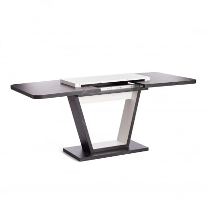 Стол обеденный VOX ЛДСП, 132-172x85x75,5 см, Мрамор черный/Белый_5