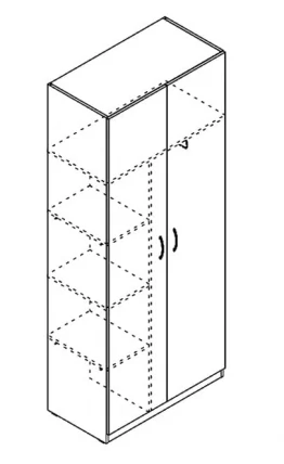 Шкаф двухстворчатый KWD 945 Белый_1
