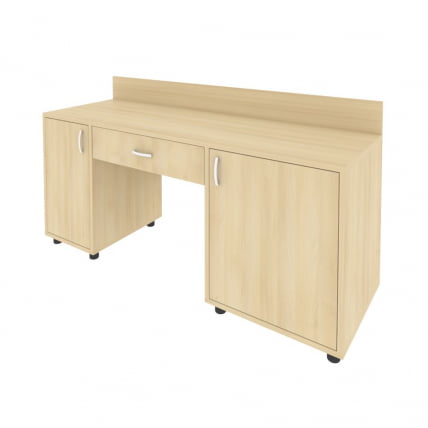 Стол с 2-мя тумбами и бортиком (правый) LIGHT С-СТ-170 Пр Акация Лорка_0