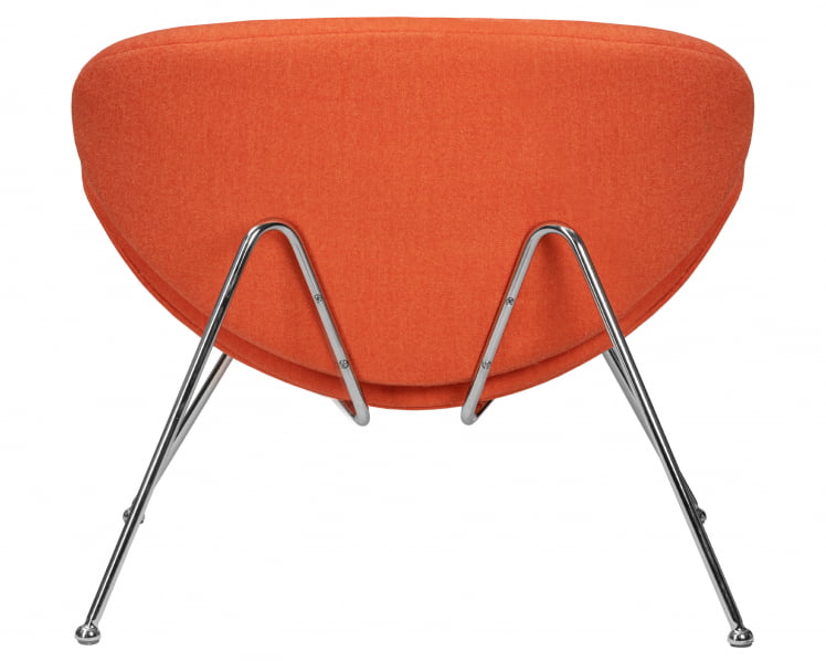 Кресло дизайнерское DOBRIN EMILY (оранжевая ткань AF, хромированная сталь)_4
