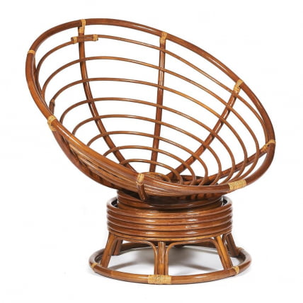 Кресло-качалка PAPASAN/ПАПАСАН w 23/01 B /с подушкой/ 115х78х104 см, Pecan (орех), ткань Коричневый, 3М7-147_6