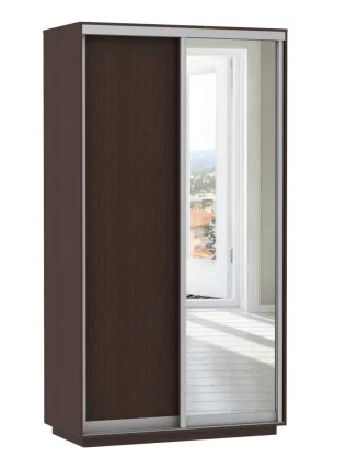 Шкаф-купе двухдверный Экспресс Дуо Медиум 1200х2200h Венге_0