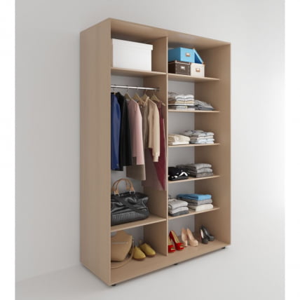 Шкаф-купе 2-х дверный Акцент-Вера ДР 1600х600 Дуб молочный_1