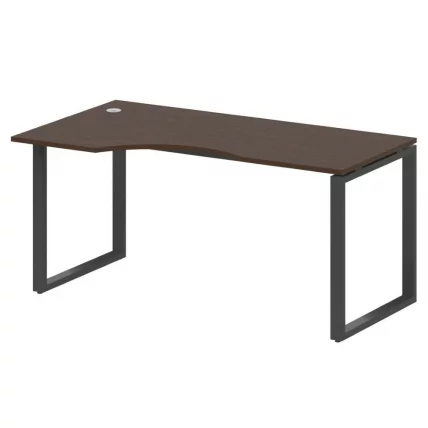 Стол криволинейный левый на О-образном м/к METAL SYSTEM БО.СА-1 Л Венге/Антрацит_0