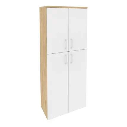 Шкаф высокий широкий ONIX O.ST-1.8 Тиквуд Светлый/Белый_0