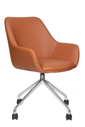 Кресло офисное МГ-24 В ХРОМ ПАУК 4 ЛУЧА_0