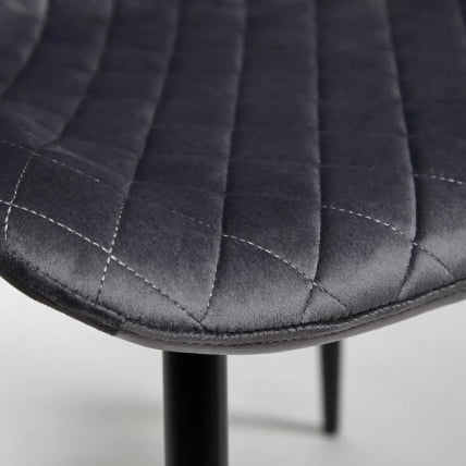 Стул QUINCY (mod. 8272) / 1 шт. в упаковке металл/ткань, 49х53х84,5 см, серый (G-062-40)/черный_2