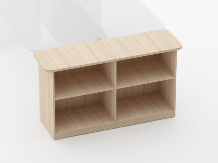 Тумба приставная к двум столам Glassy 3.18.14 Венге_1