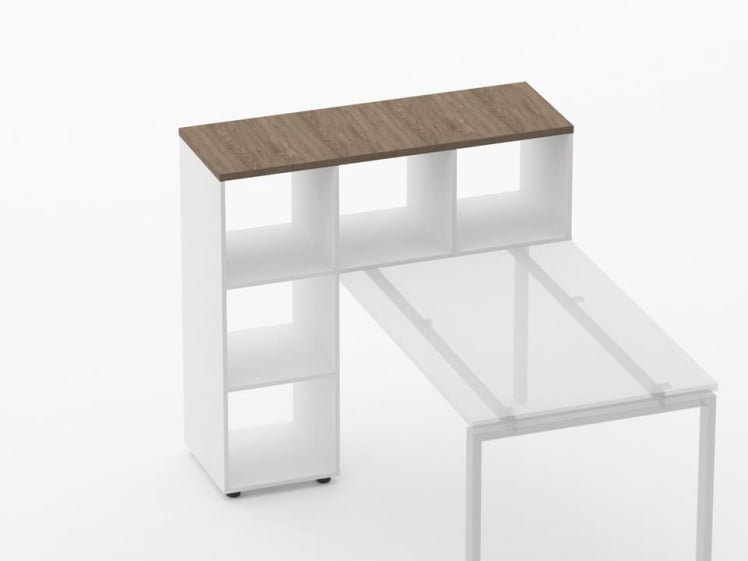 Стеллаж к столу Deka 9.08.12 Дуб Верцаска/Белый_2