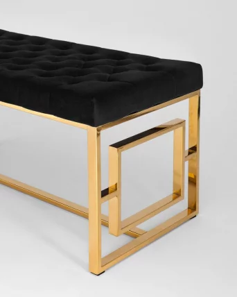 Банкетка БРУКЛИН велюр Черный_4