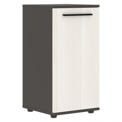 Шкаф колонка с глухой малой дверью EDIS ELCS 42.1 Ясень Траун Черный Мокко_0