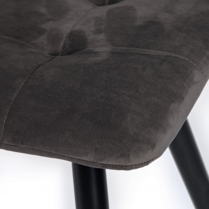 Стул CHILLY (mod. 7095) ткань/металл, 45x53х88 см, высота до сиденья 50 см, темно-серый barkhat 14/черный_7