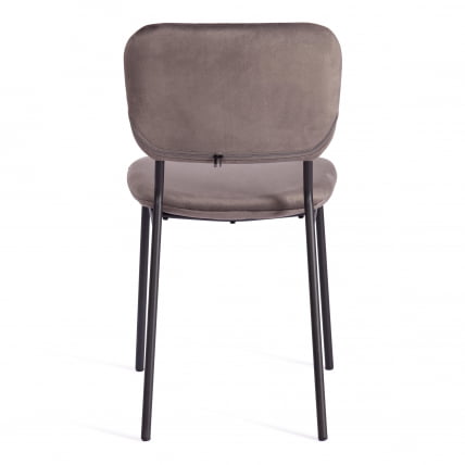 Стул CAROL (mod. UC06) металл, вельвет, 45 х 56 х 82 см, Light grey (светло-серый) HLR24 / черный_3