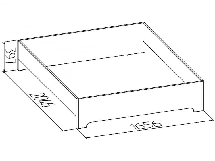 Кровать (1600) Эко 2 Дуб сонома (спальня)_1
