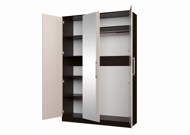 Шкаф трехстворчатый Морис 3 Дуб млечный Венге_1