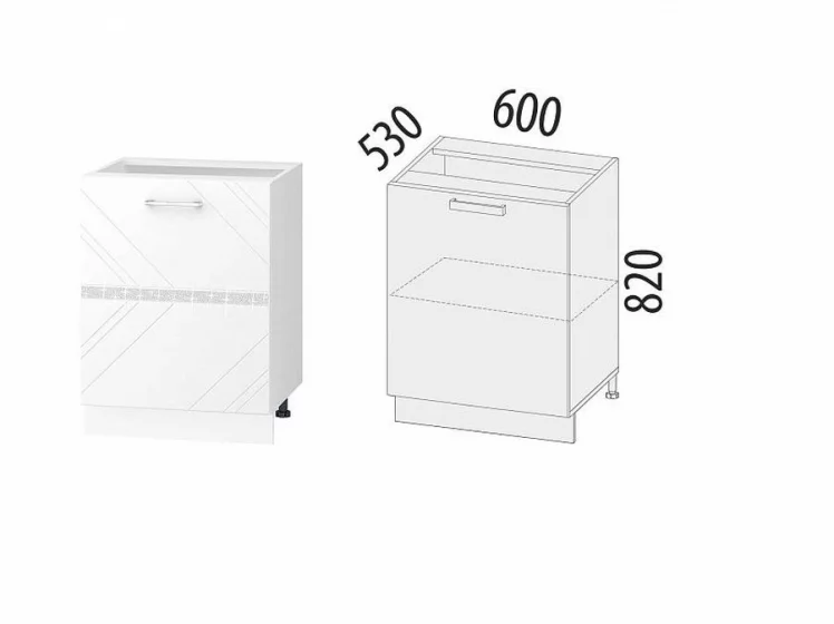 Напольный шкаф (лев/прав) Бьянка 102.43_1