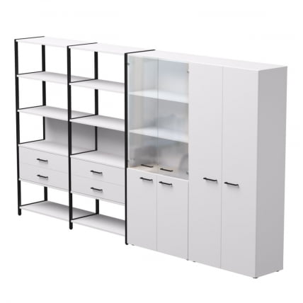 Набор стеллажных систем Everprof EVO №16 Белый Черный_0