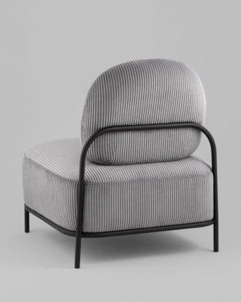 Кресло Стоун К велюр рельефный светло-серый_4