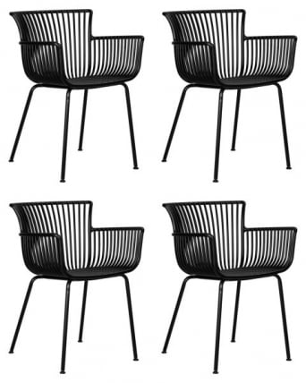 Стул обеденный ДОБРИН РОСС (черный (Б-03) без подушки) 4 шт / DOBRIN ROSS (B-03)_0